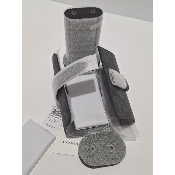 Coach Signature Watch Case Canvas & Leather Charcoal Black - CR404 - Picture 5 of 7